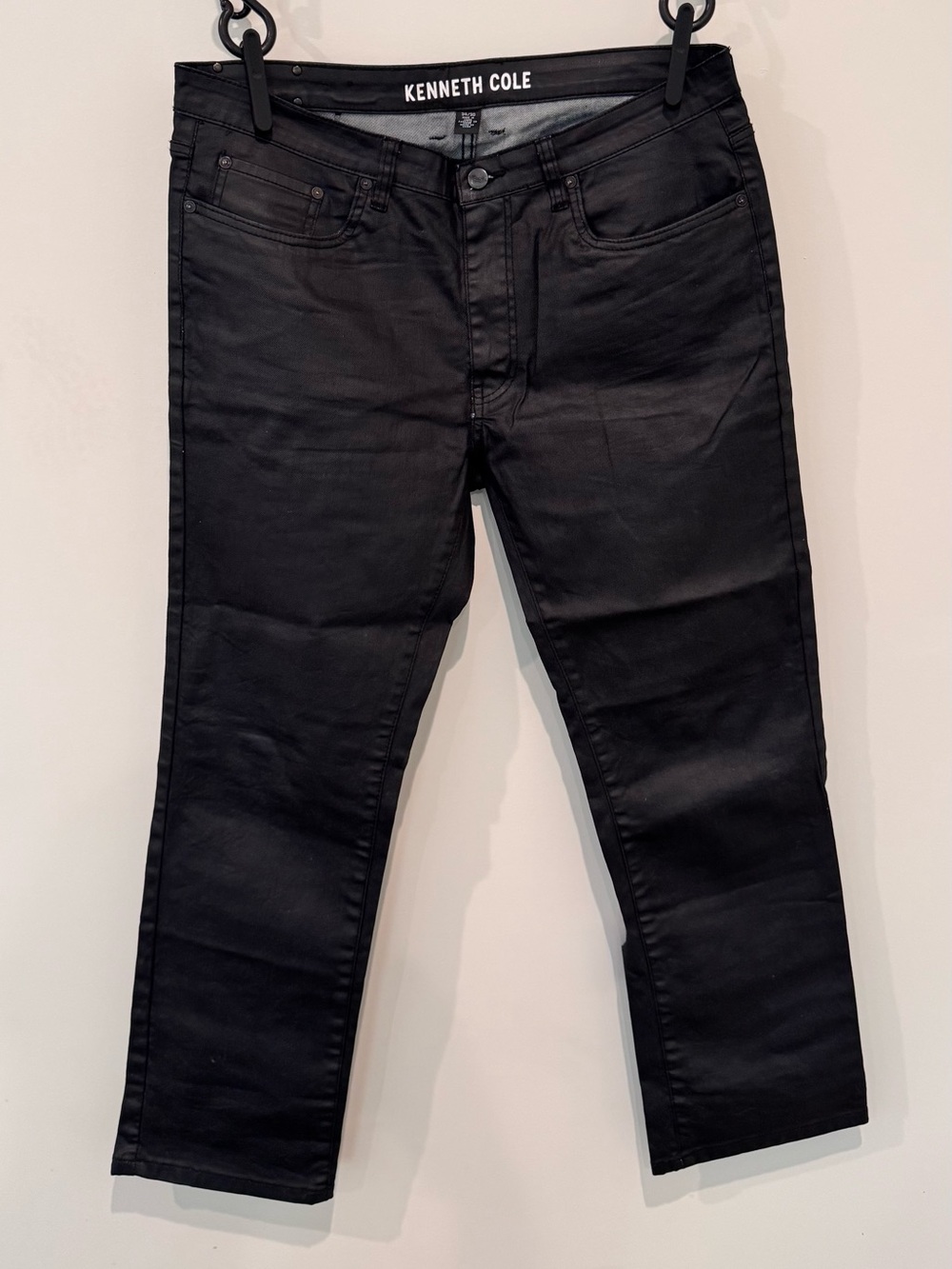Kenneth Cole Slim waxed denim Jeans